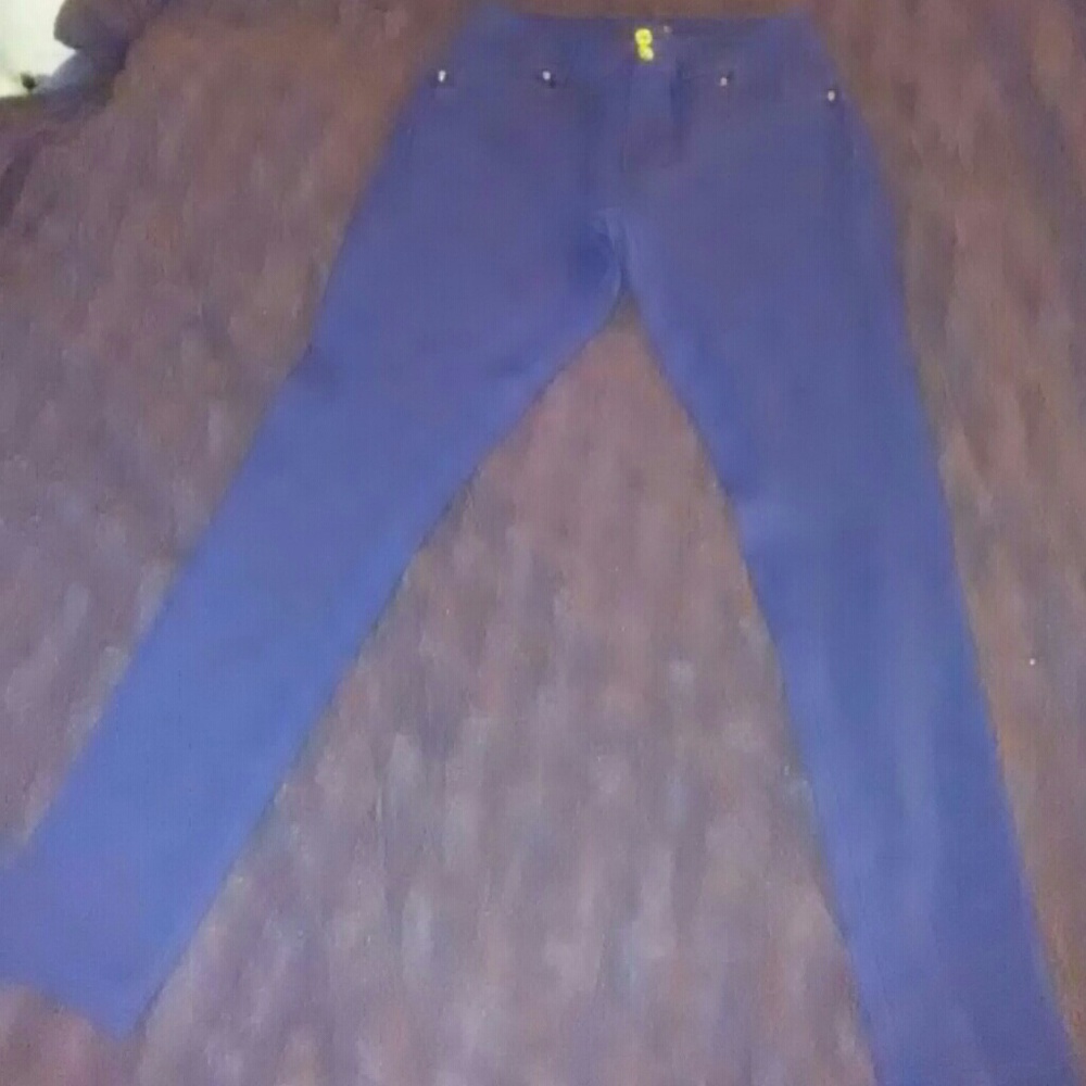 Navy blue stretchy jeans